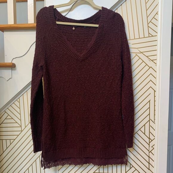 Knitted & Knotted V Neck Sweater - Picture 1 of 6
